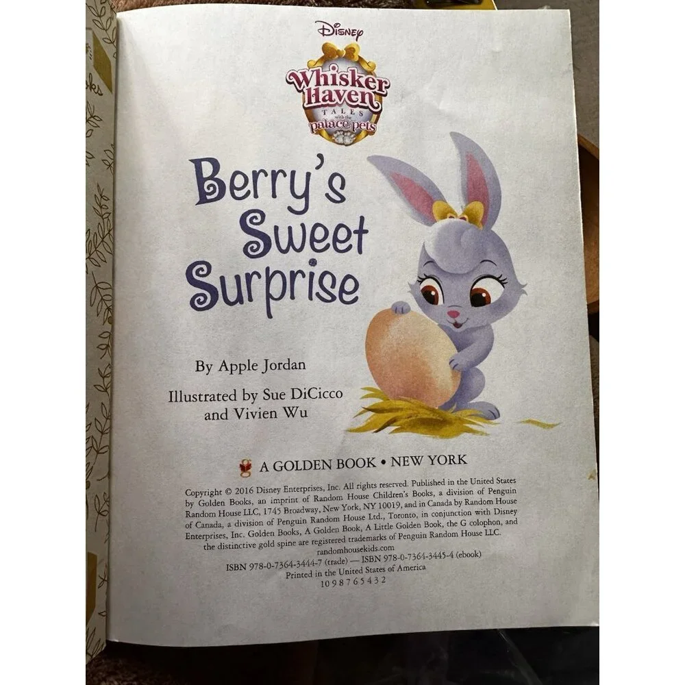 Disney Princess Palace Pets Figures Berry Tutu Little‎ Golden Book Whisker Haven